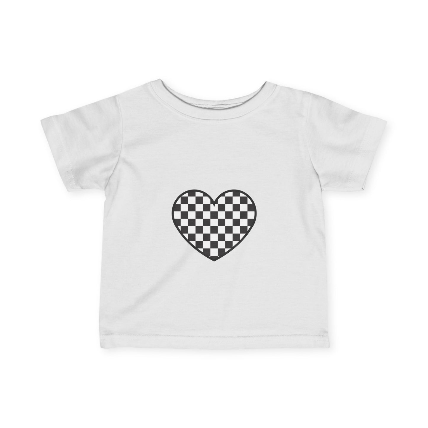 Heart Checkered Infant Tee for Valentine's Day