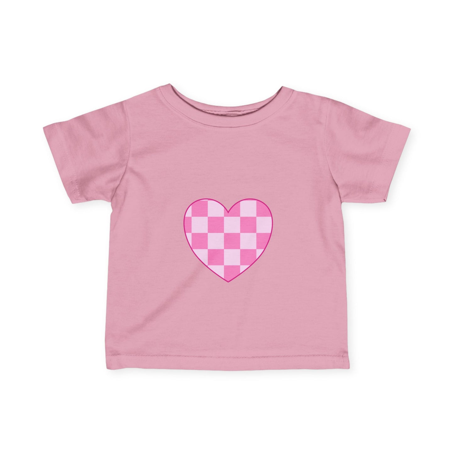 Heart Checkered Infant Tee for Valentine's Day
