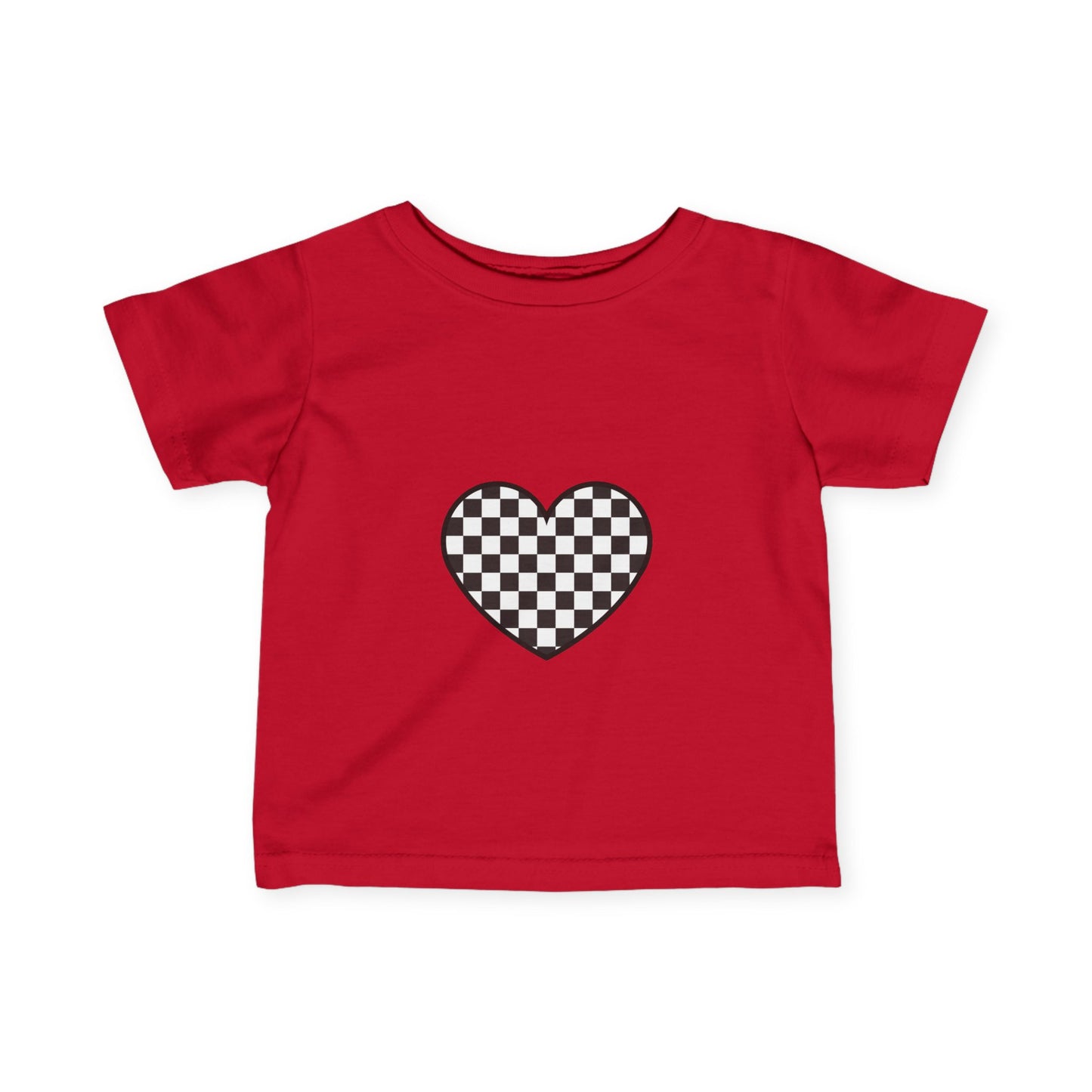 Heart Checkered Infant Tee for Valentine's Day