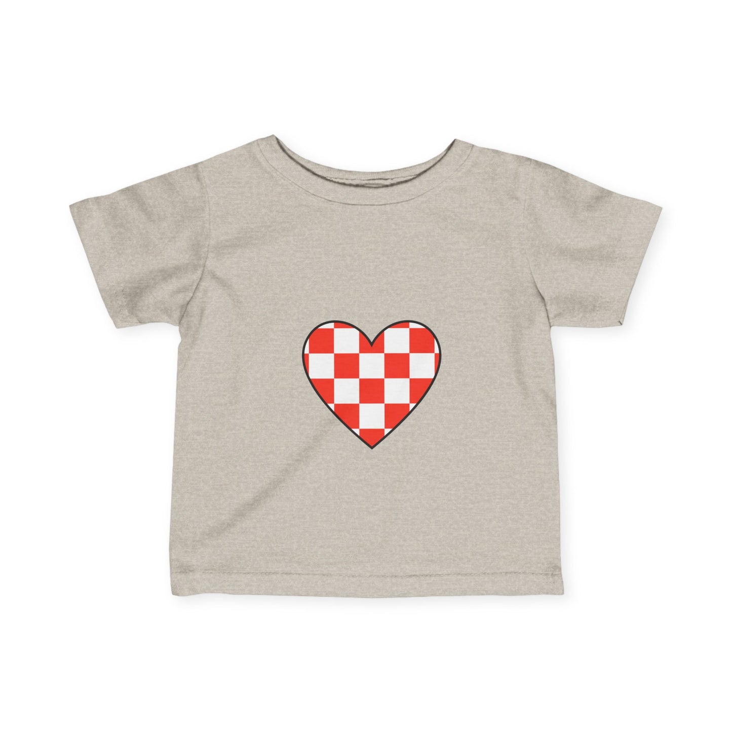 Heart Checkered Infant Tee for Valentine's Day