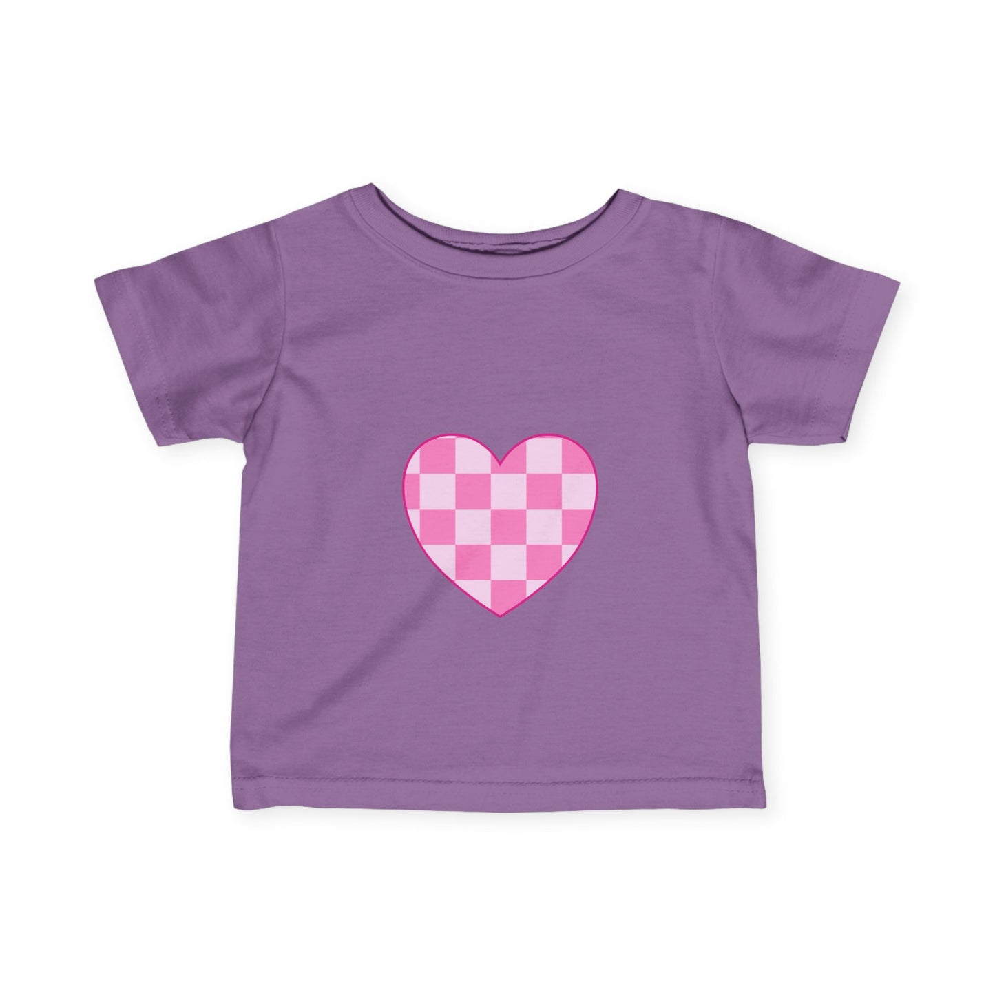 Heart Checkered Infant Tee for Valentine's Day