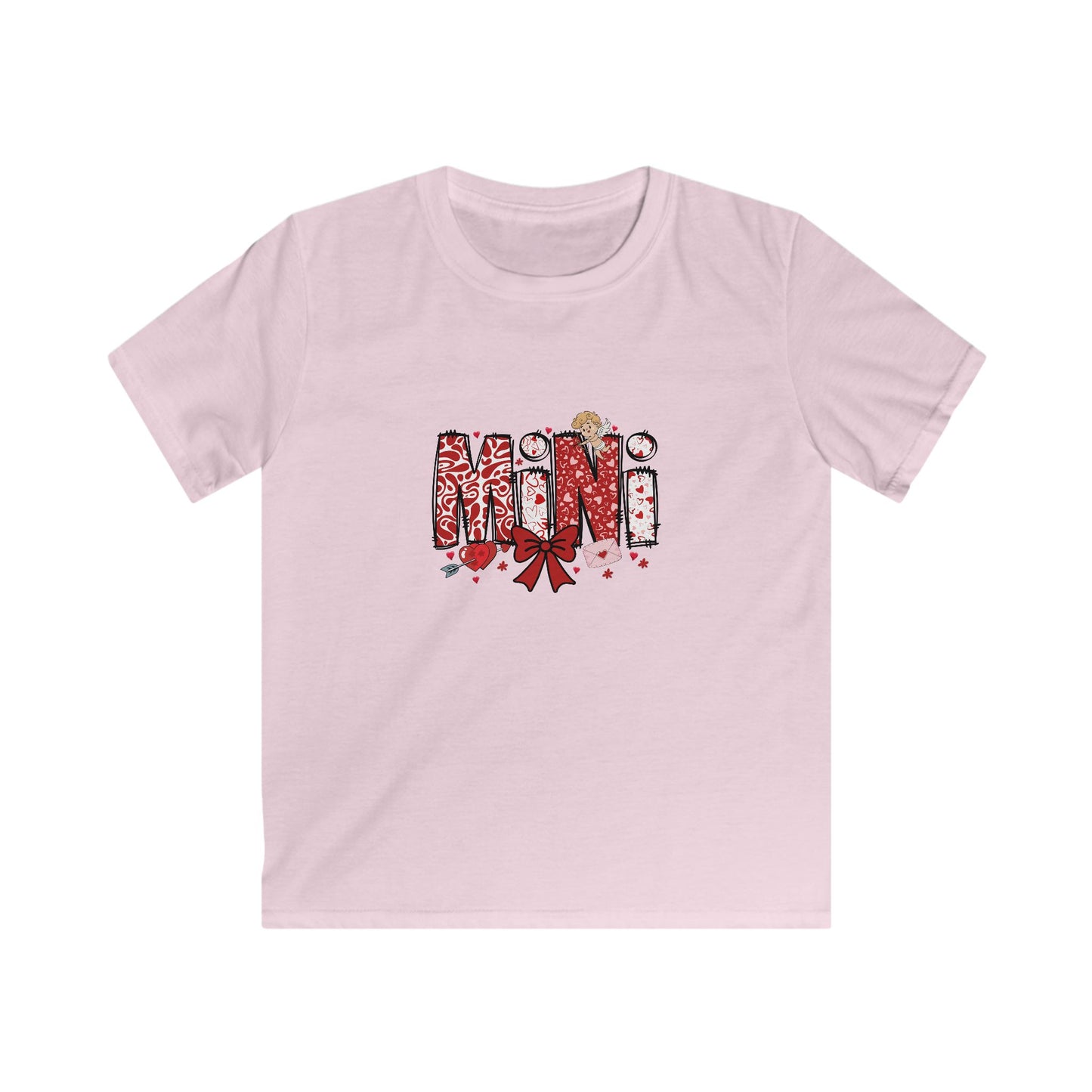 Kids Valentine Pink Red Mini Tshirt, Children's Heart Love Graphic Tee, Toddler Valentine's Day Shirt, Cute Kid's Valentine Top, Youth