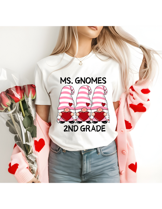 Teaching Gnome Valentine T-Shirt