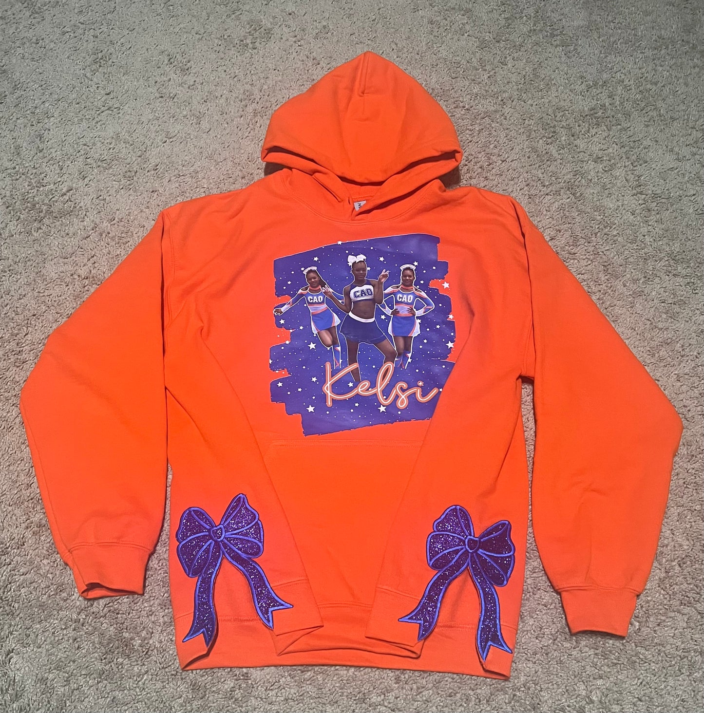 Cheer Double side Bow crewneck